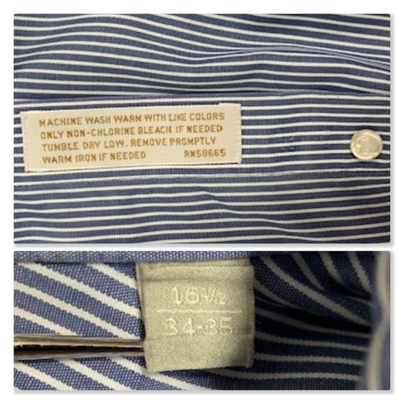 Nordstrom Blue/White Pinstripe Button Down Shirt - Picture 8 of 8